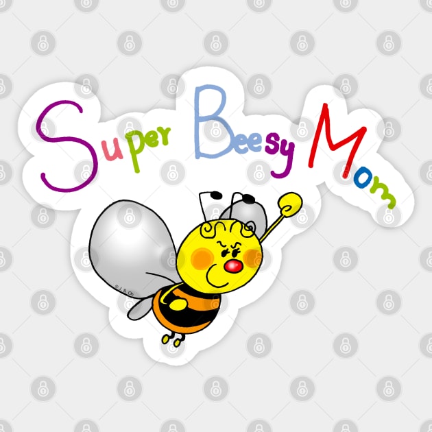 super beesy mom Sticker by cartoonygifts